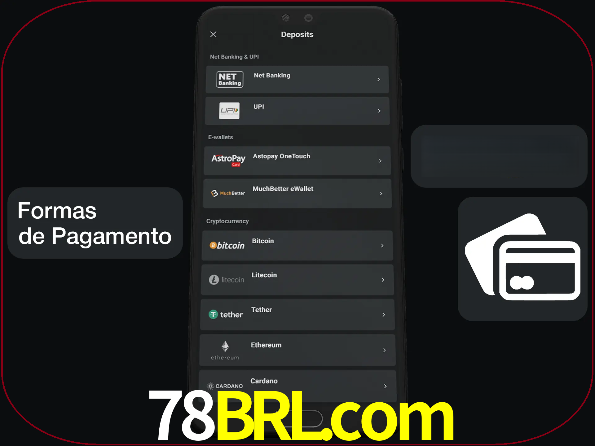 Escolha a forma de pagamento de sua preferência.